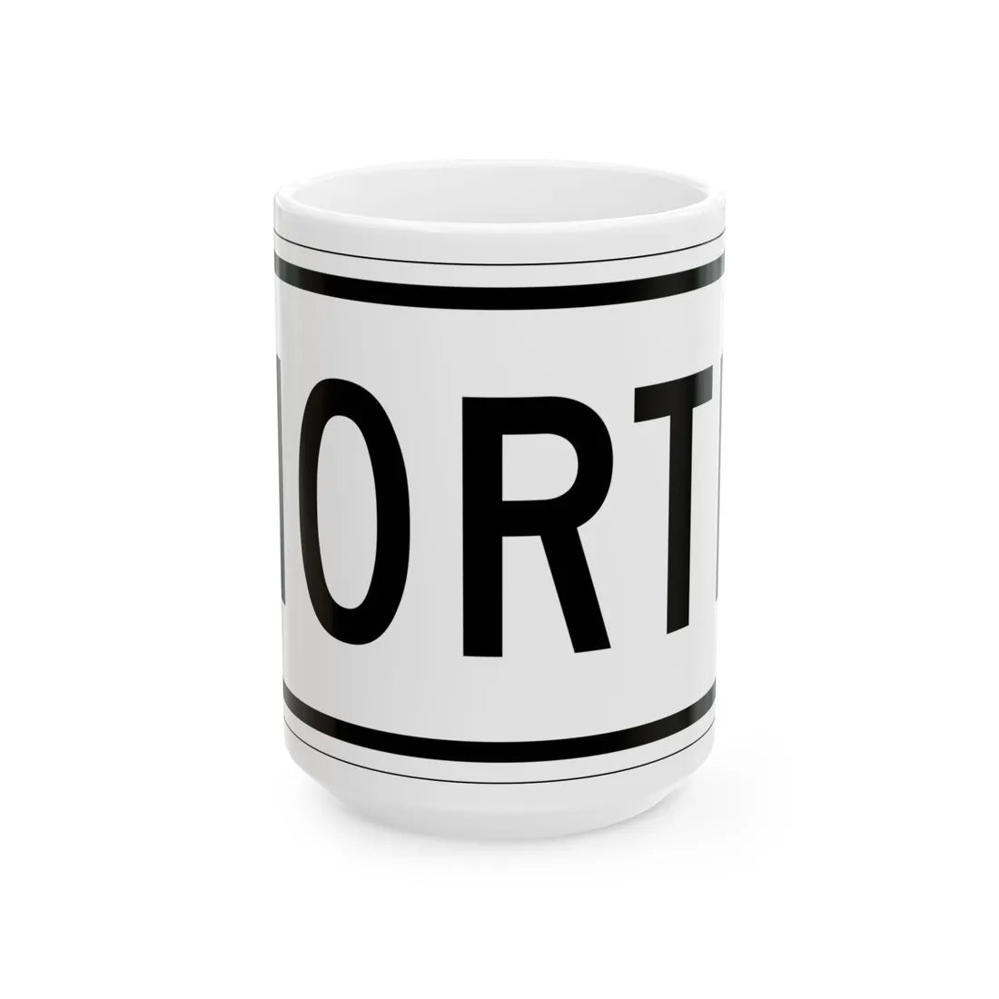 North plate small es (Puerto Rico) (Road Sign) White Coffee Mug 15oz - Go Mug Yourself