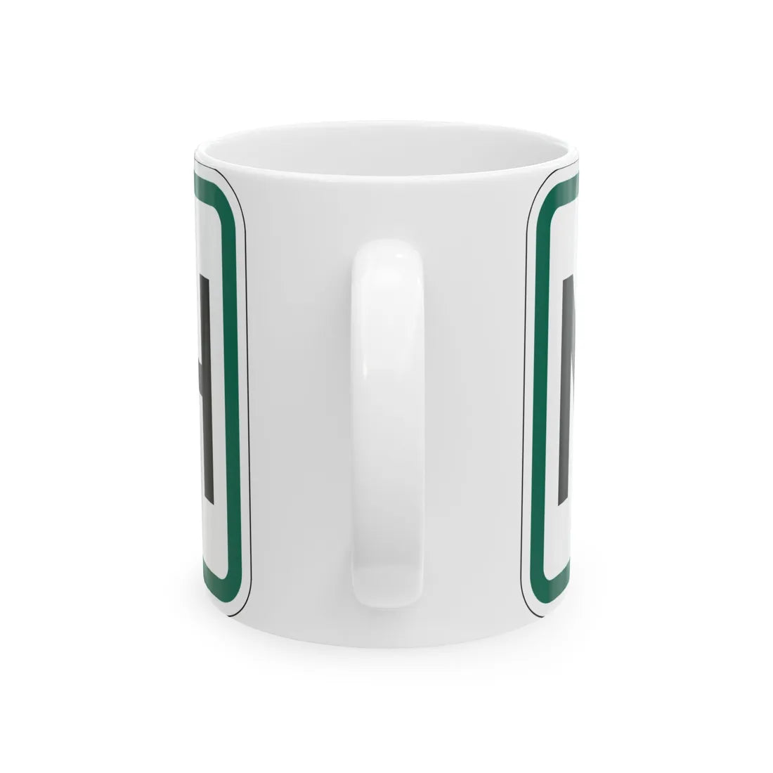 North plate small South Dakota (South Dakota) (Road Sign) White Coffee Mug - Go Mug Yourself