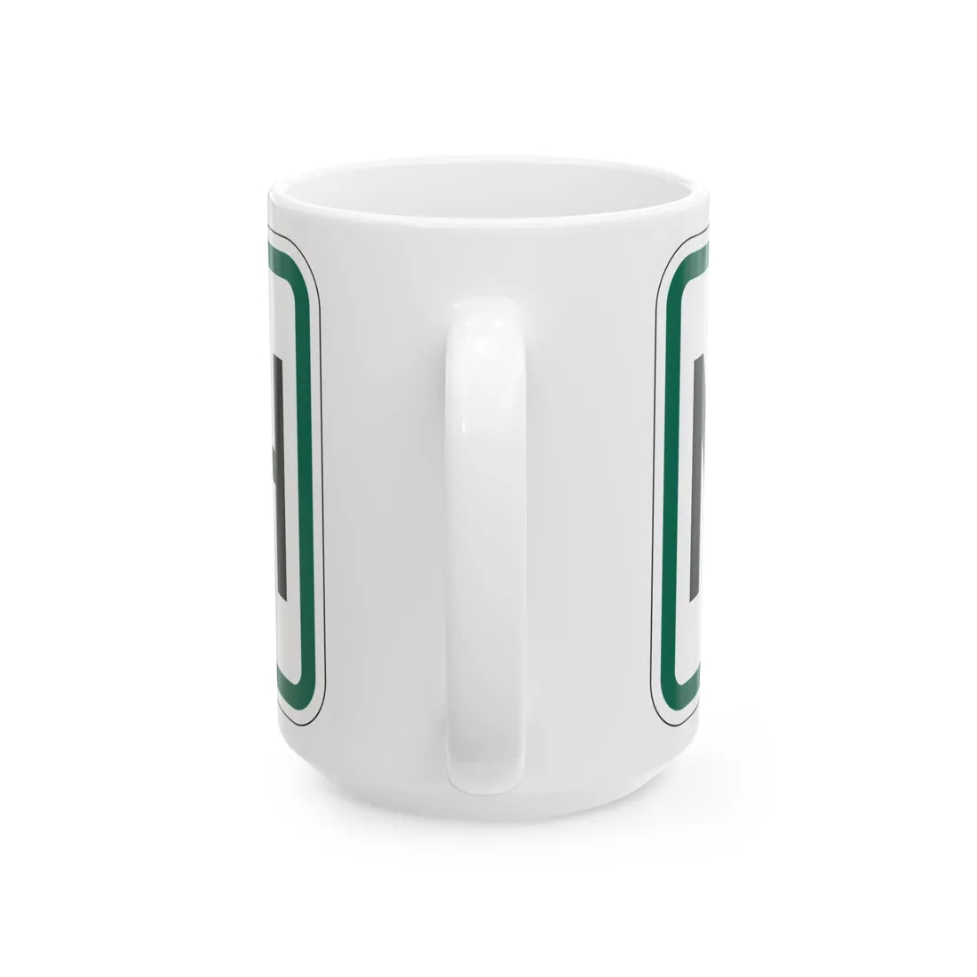 North plate small South Dakota (South Dakota) (Road Sign) White Coffee Mug - Go Mug Yourself