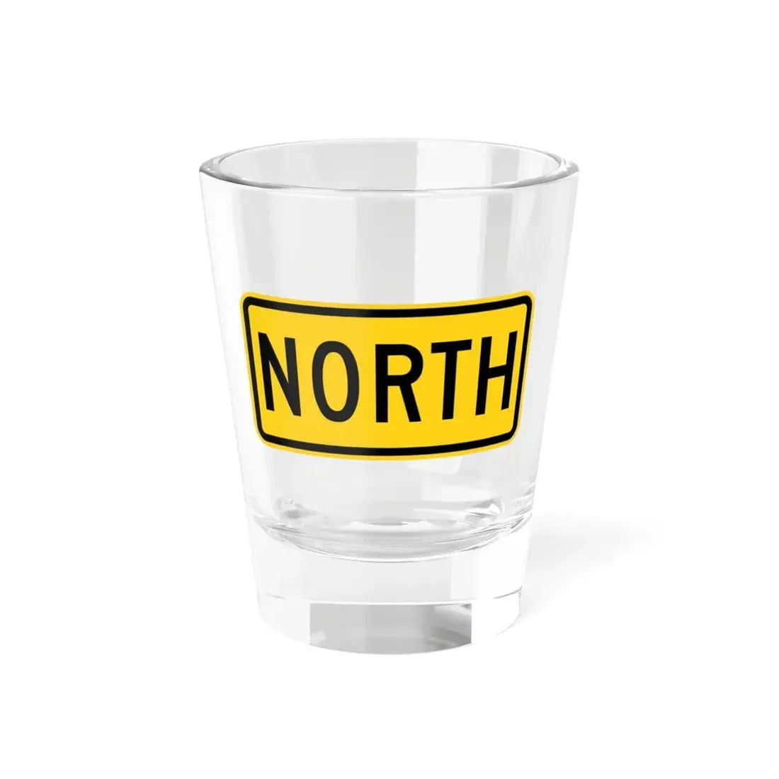 North plate small Wyoming (Wyoming) (Road Sign) Shot Glass 1.5oz 1.5oz - Go Mug Yourself