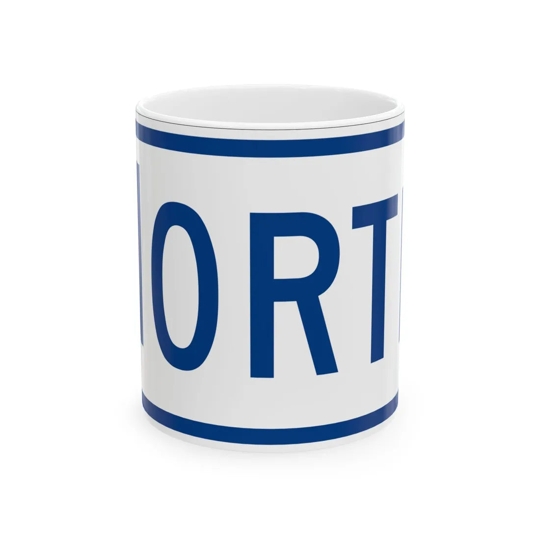 North plate South Carolina (South Carolina) (Road Sign) White Coffee Mug 11oz - Go Mug Yourself