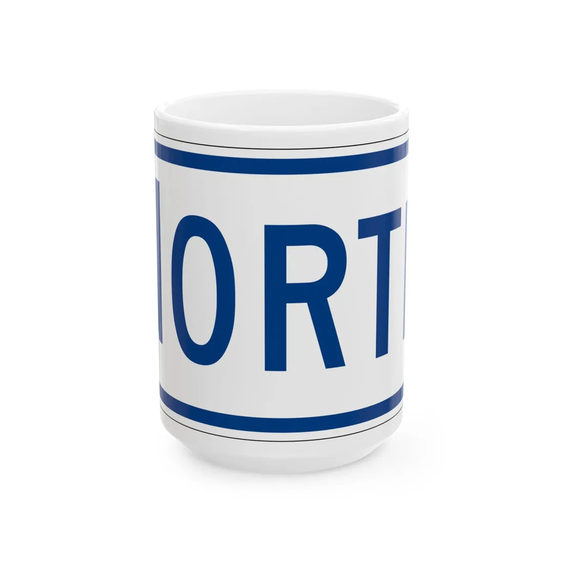 North plate South Carolina (South Carolina) (Road Sign) White Coffee Mug 15oz - Go Mug Yourself
