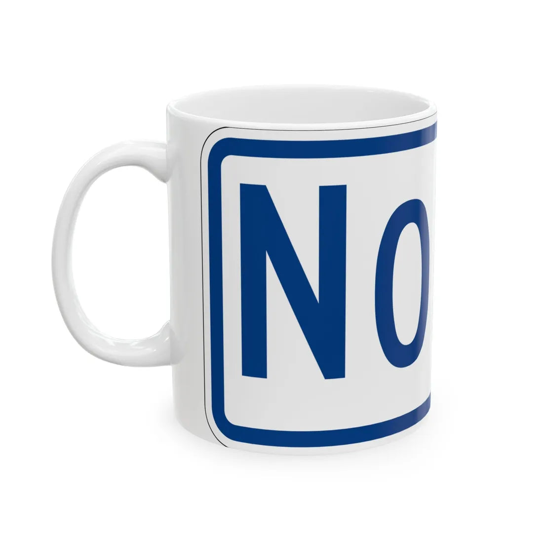 North plate South Carolina (South Carolina) (Road Sign) White Coffee Mug - Go Mug Yourself