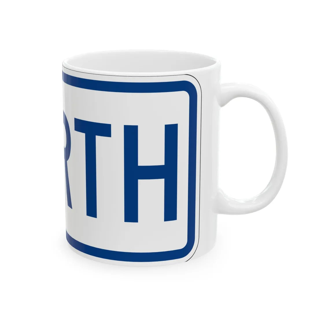 North plate South Carolina (South Carolina) (Road Sign) White Coffee Mug - Go Mug Yourself