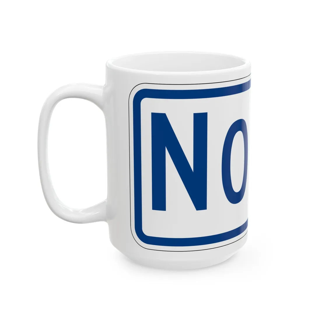 North plate South Carolina (South Carolina) (Road Sign) White Coffee Mug - Go Mug Yourself