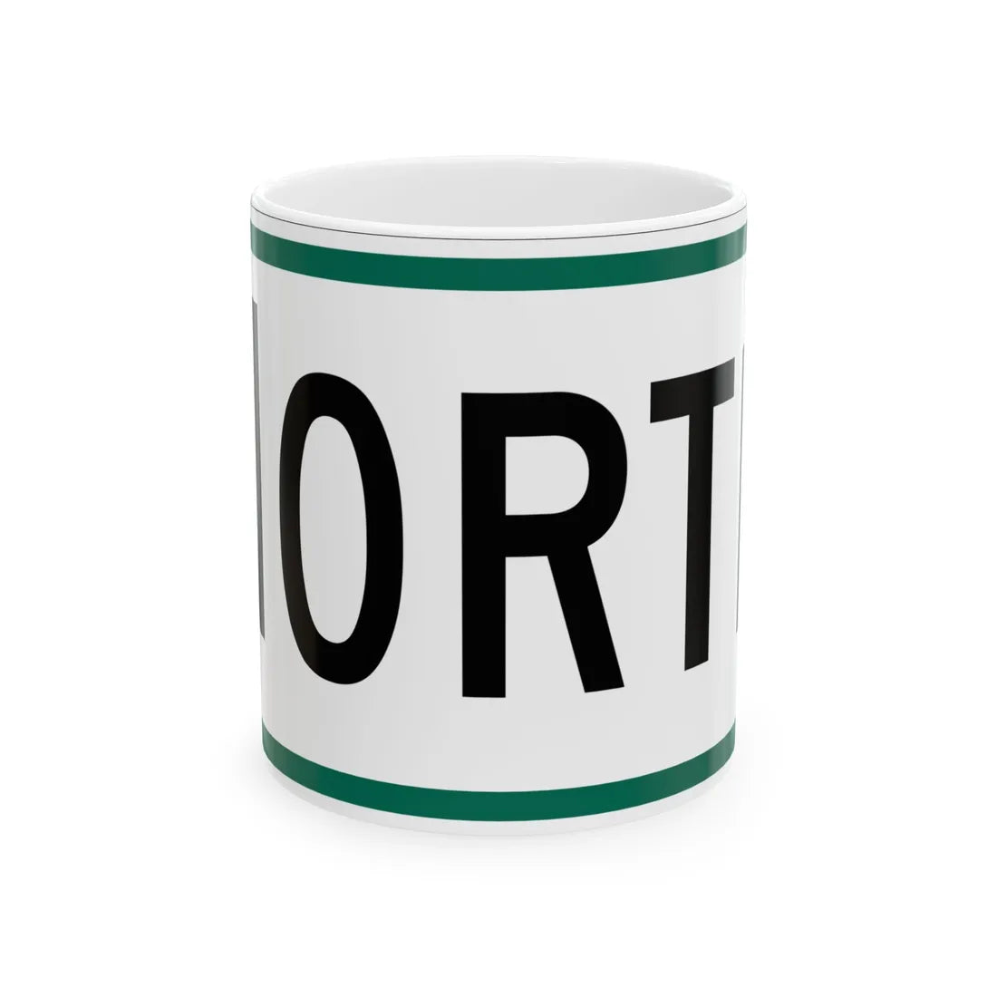 North plate South Dakota (South Dakota) (Road Sign) White Coffee Mug 11oz - Go Mug Yourself
