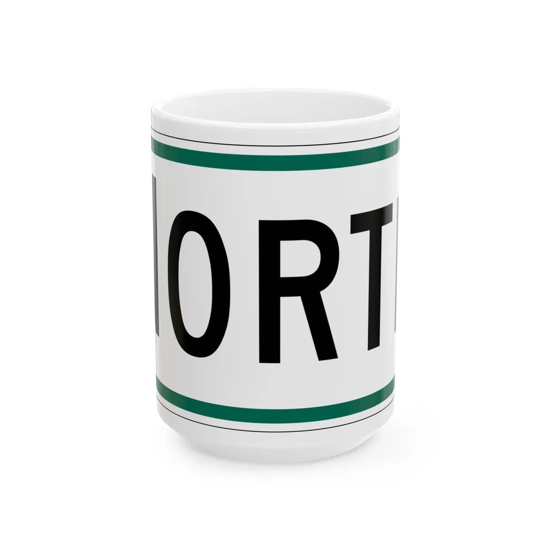 North plate South Dakota (South Dakota) (Road Sign) White Coffee Mug 15oz - Go Mug Yourself