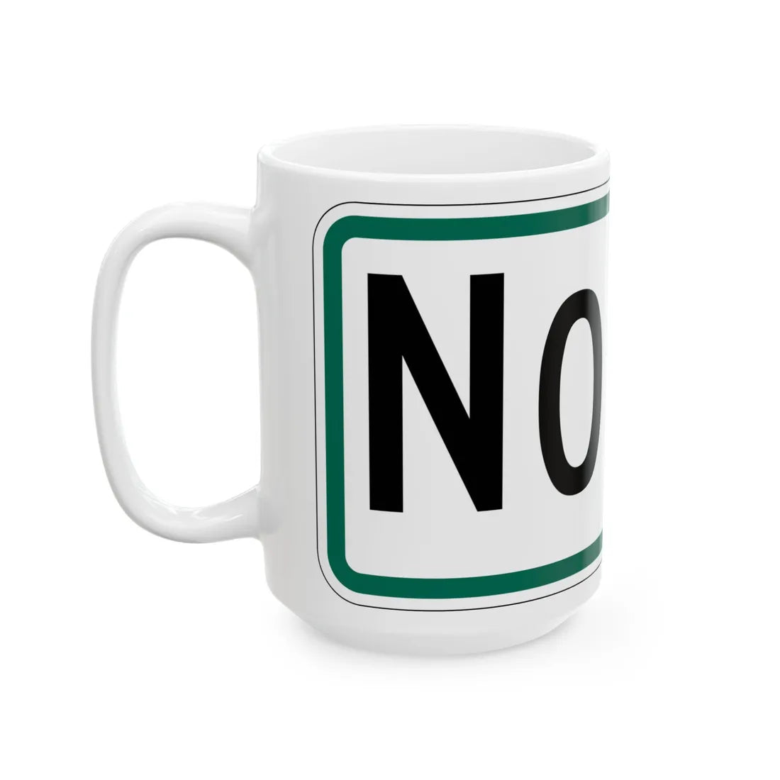 North plate South Dakota (South Dakota) (Road Sign) White Coffee Mug - Go Mug Yourself