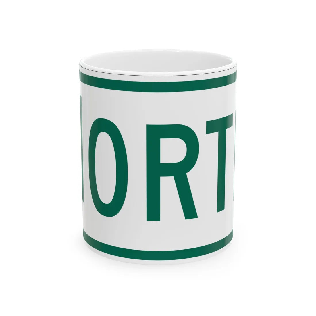 North plate Vermont (Vermont) (Road Sign) White Coffee Mug 11oz - Go Mug Yourself