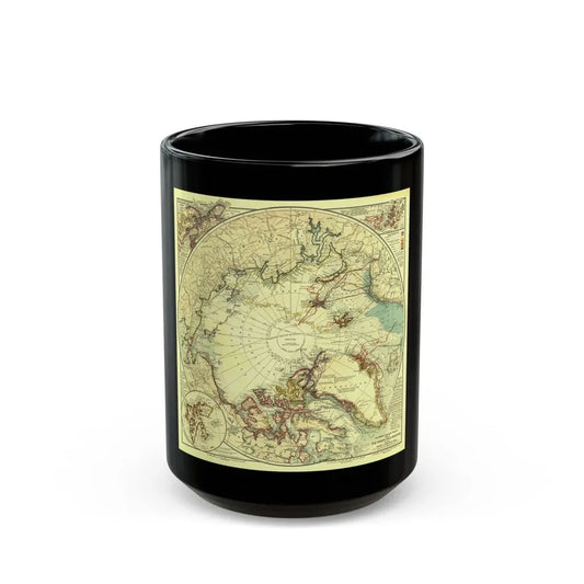 North Pole (1907) (Map) Black Coffee Mug 15oz - Go Mug Yourself