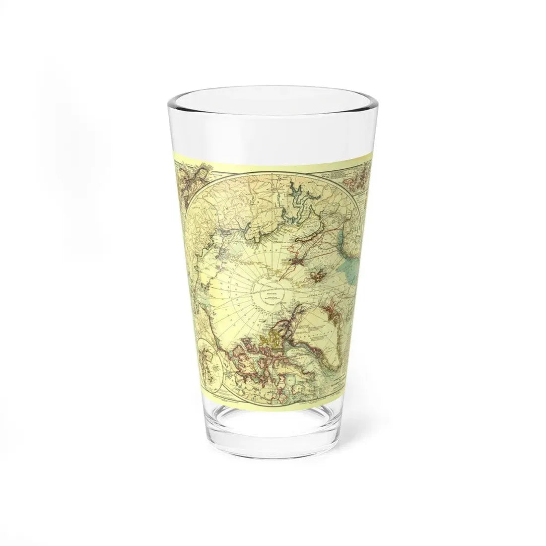 North Pole (1907) (Map) Pint Glass 16oz 16oz - Go Mug Yourself