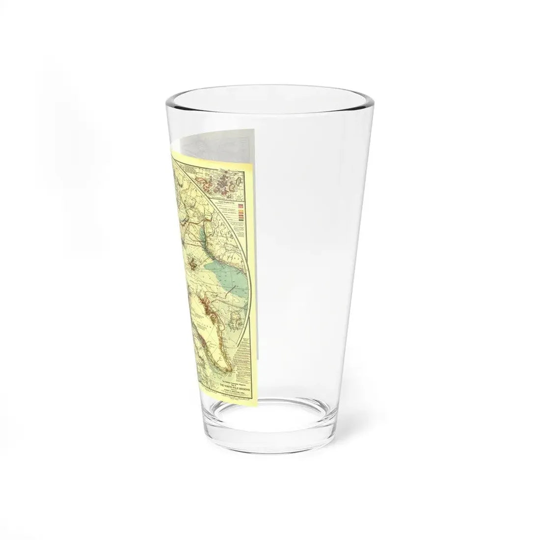 North Pole (1907) (Map) Pint Glass 16oz - Go Mug Yourself