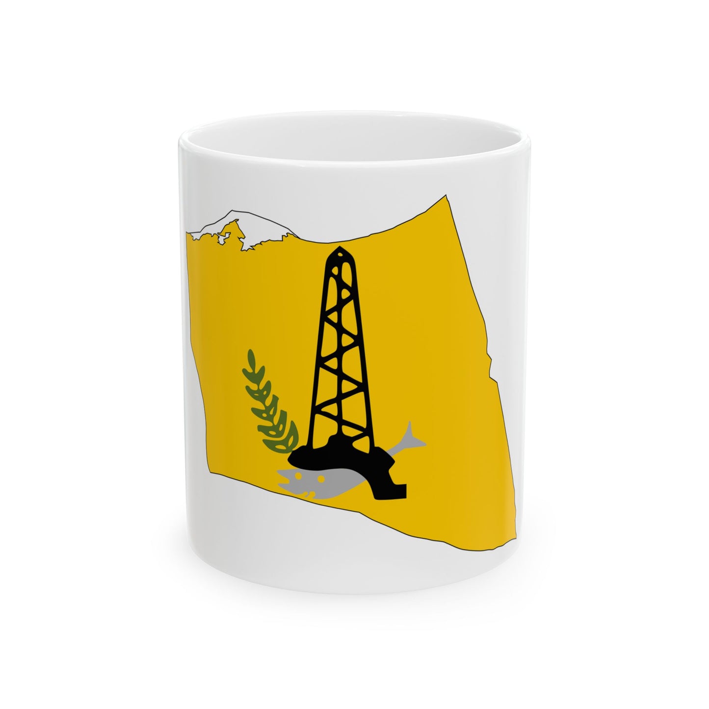 North Sinai Governorate Flag Map (Egypt) White Coffee Mug-11oz-Go Mug Yourself