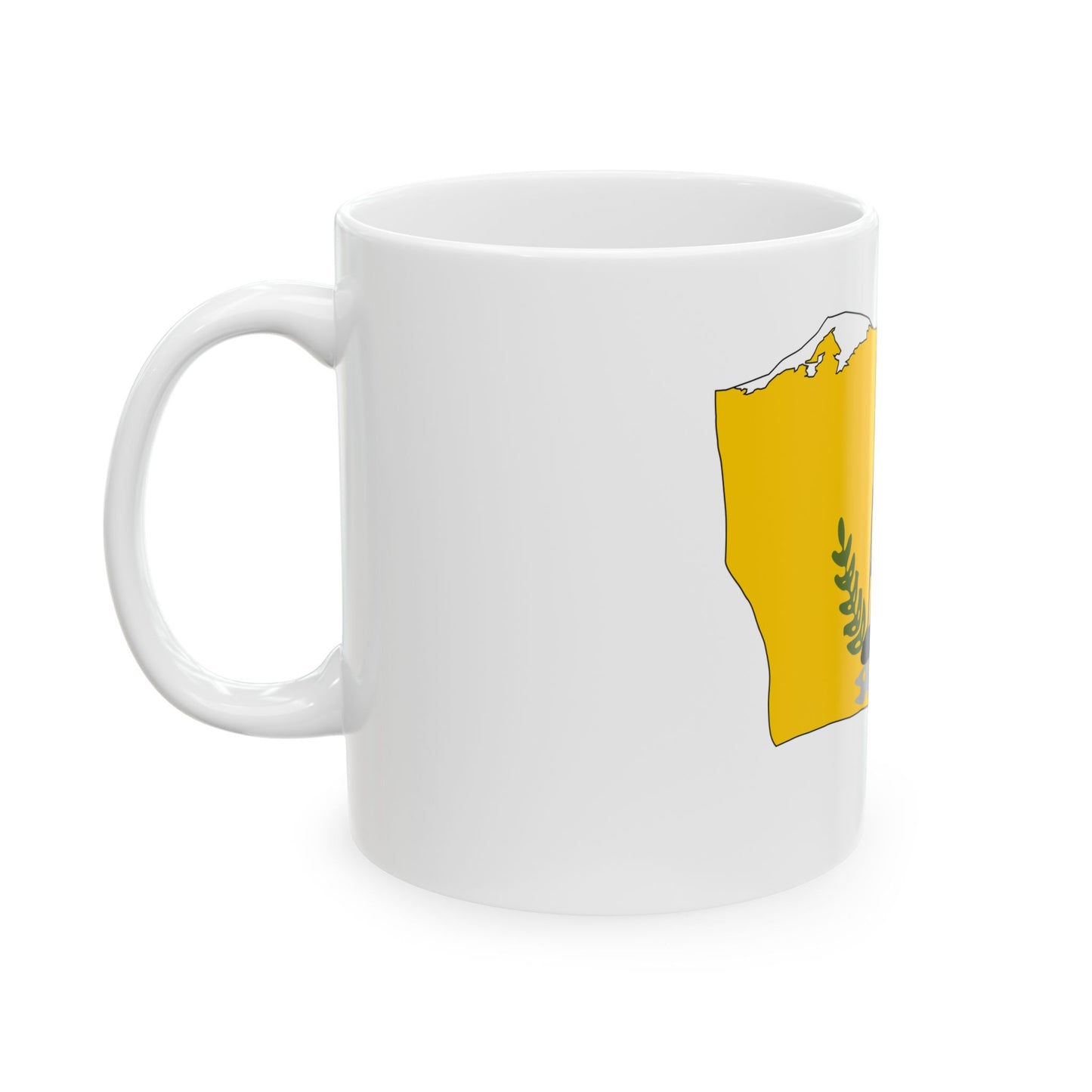 North Sinai Governorate Flag Map (Egypt) White Coffee Mug-Go Mug Yourself