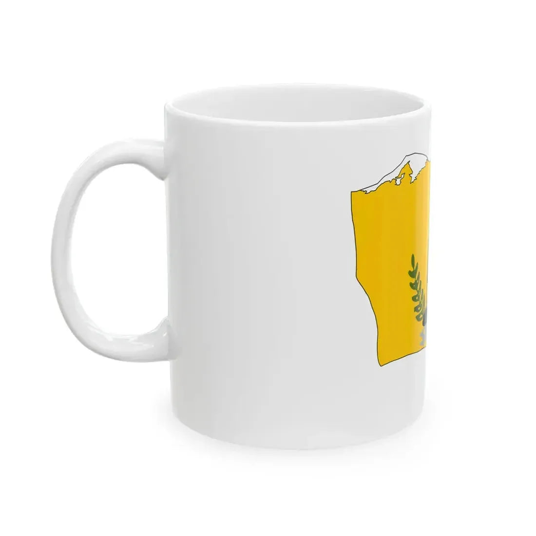 North Sinai Governorate Flag Map (Egypt) White Coffee Mug - Go Mug Yourself