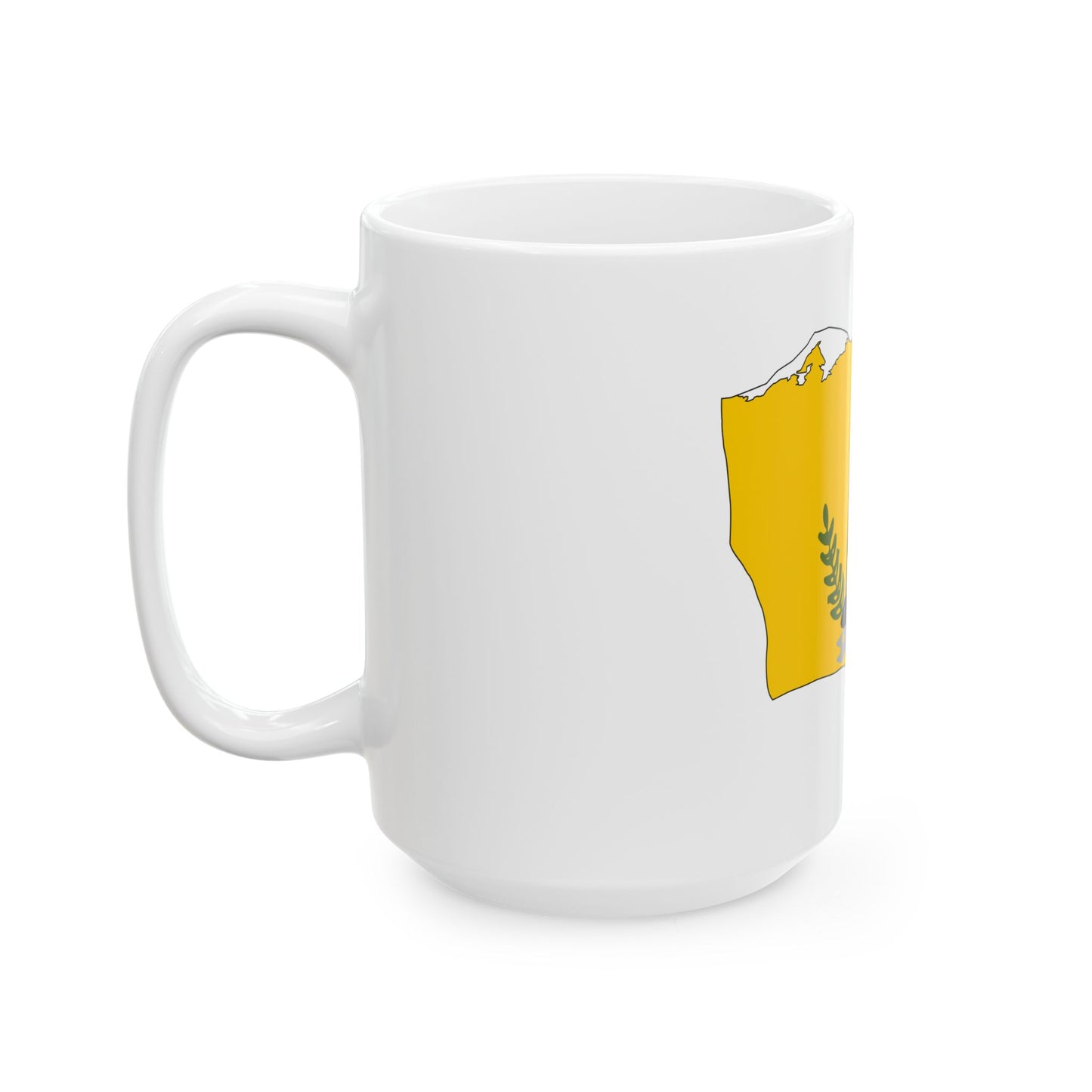 North Sinai Governorate Flag Map (Egypt) White Coffee Mug-Go Mug Yourself