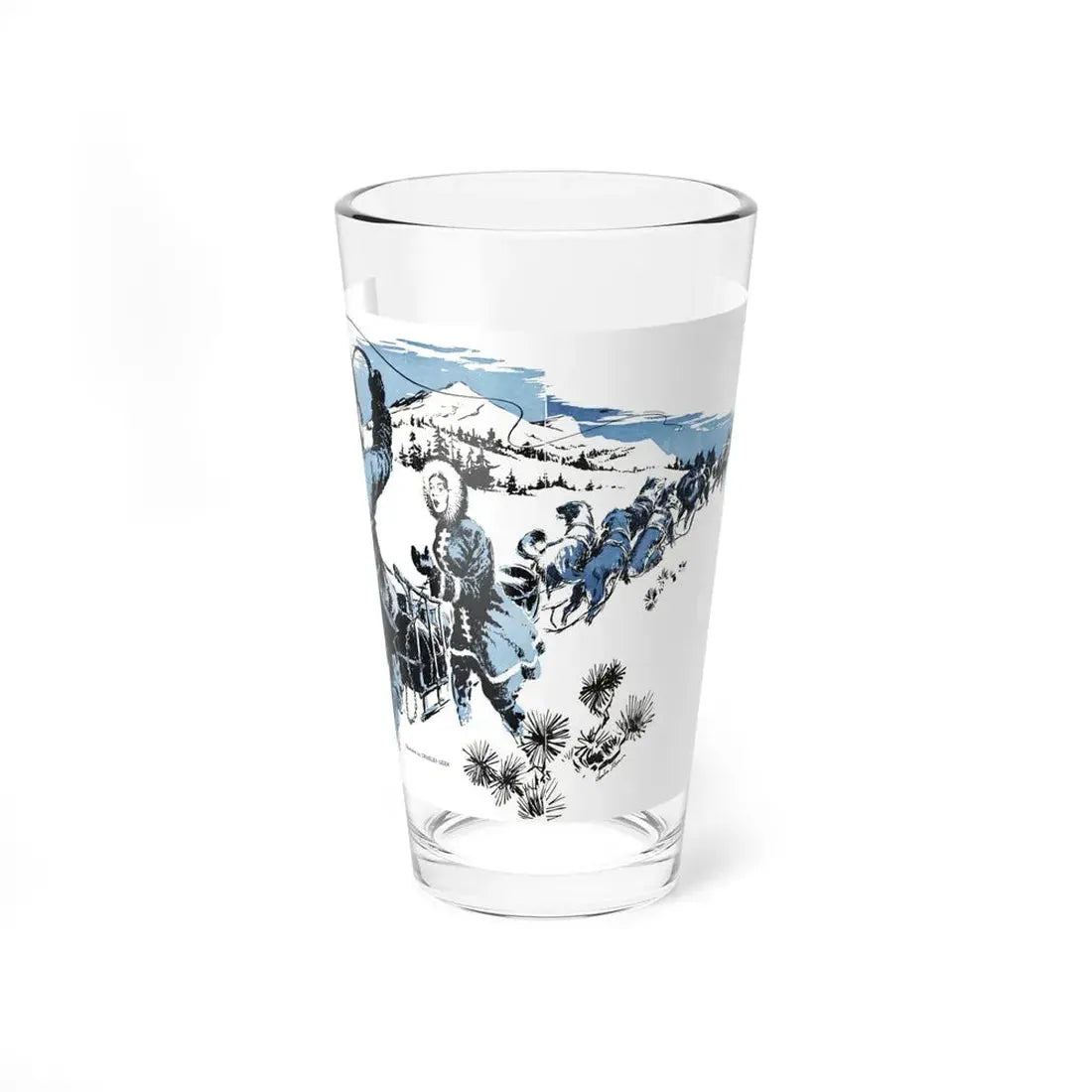 North Wind Crying, Bluebook, August 1952 (Magazine Illustration) Pint Glass 16oz 16oz - Go Mug Yourself