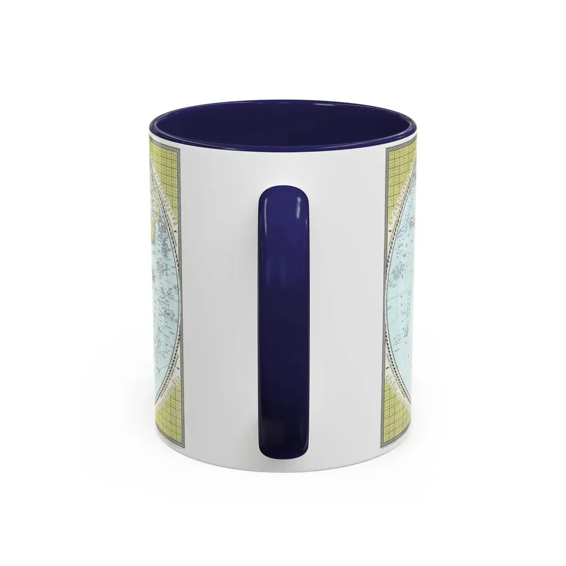 Northern and Southern Hemispheres (1943) (Map) Accent Coffee Mug - Go Mug Yourself