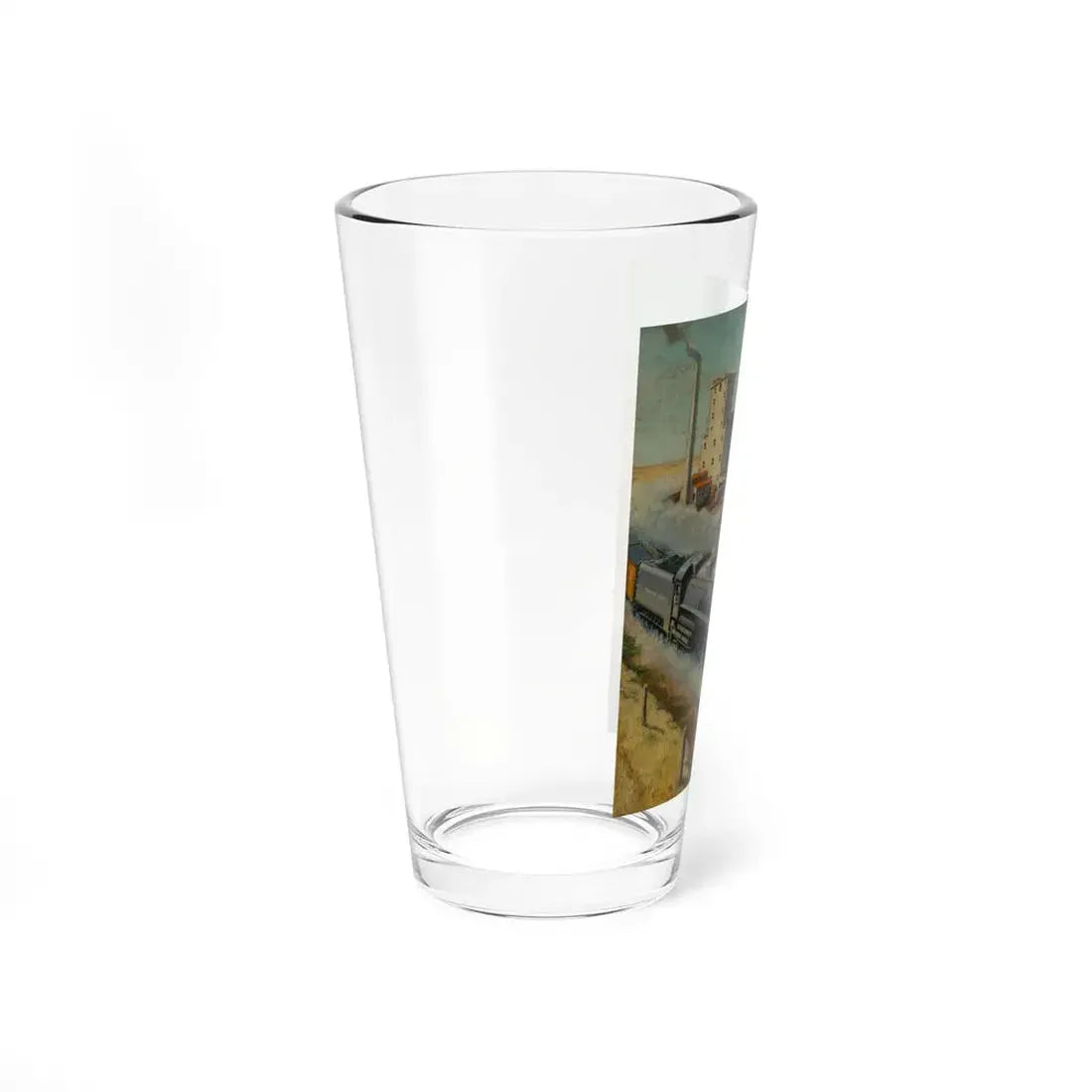 Northern Pacific at Grain Silo (Magazine Illustration) Pint Glass 16oz - Go Mug Yourself