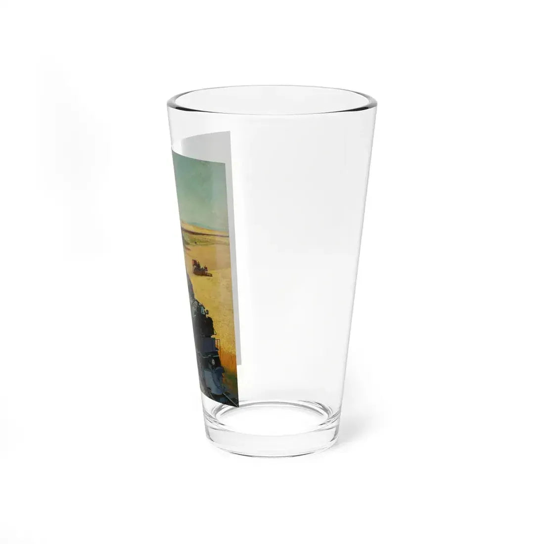 Northern Pacific at Grain Silo (Magazine Illustration) Pint Glass 16oz - Go Mug Yourself
