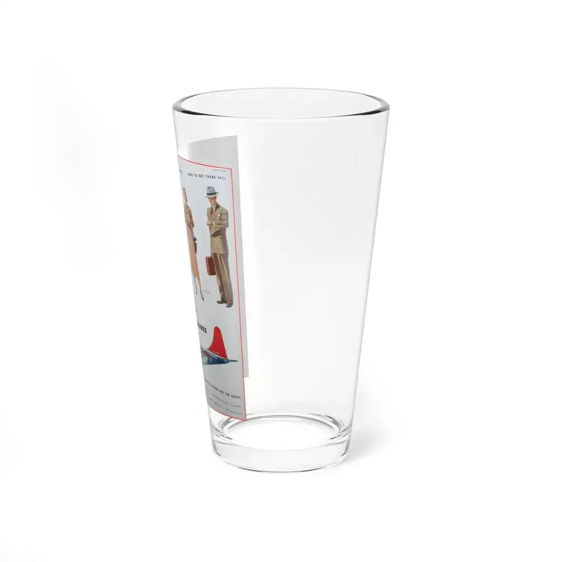 Northwest Airlines advertisement (Magazine Illustration) Pint Glass 16oz - Go Mug Yourself