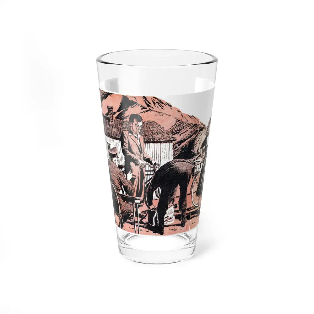 Norway Rendezvouz (2), Blue Book Magazine, April 1951 (Magazine Illustration) Pint Glass 16oz 16oz - Go Mug Yourself