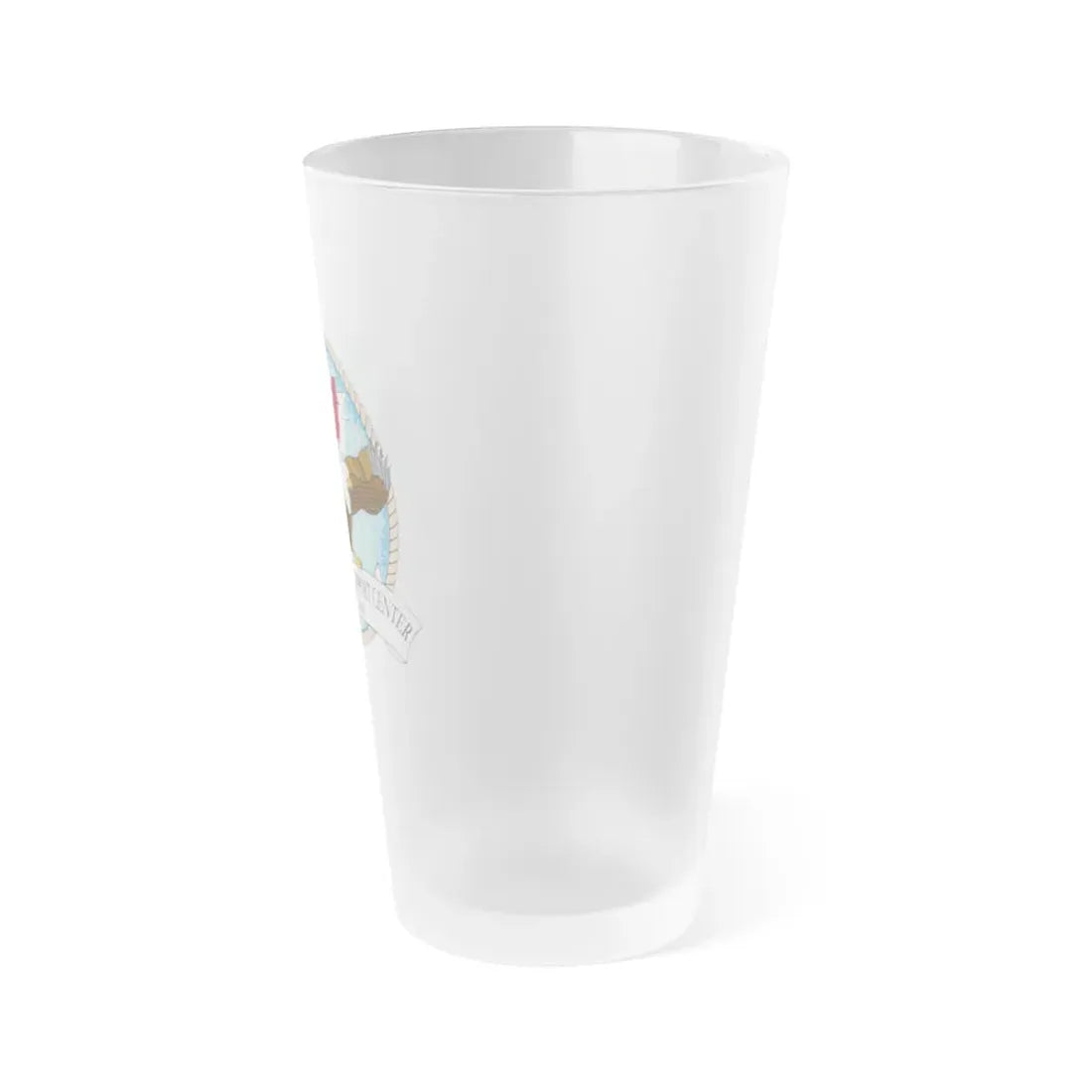 NOSC Rock Island (U.S. Navy) Frosted Pint Glass 16oz - Go Mug Yourself