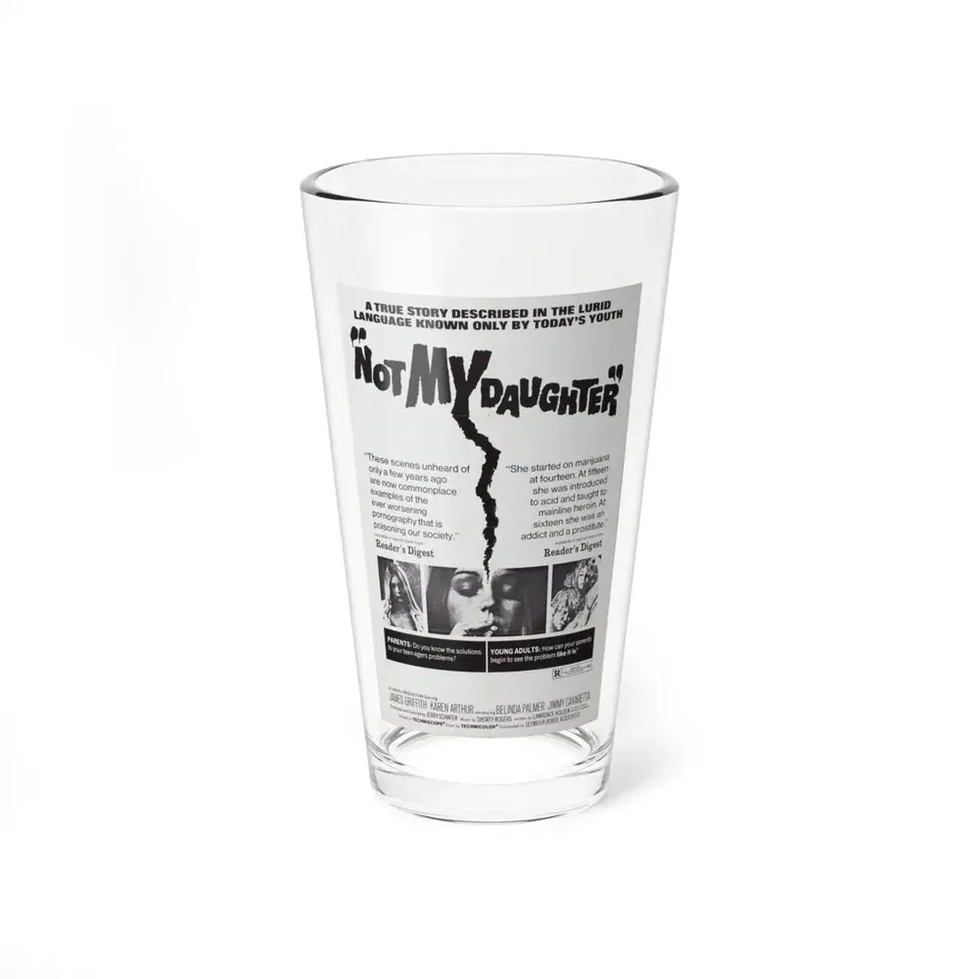 NOT MY DAUGHTER 1975 Movie Poster - Pint Glass 16oz 16oz - Go Mug Yourself