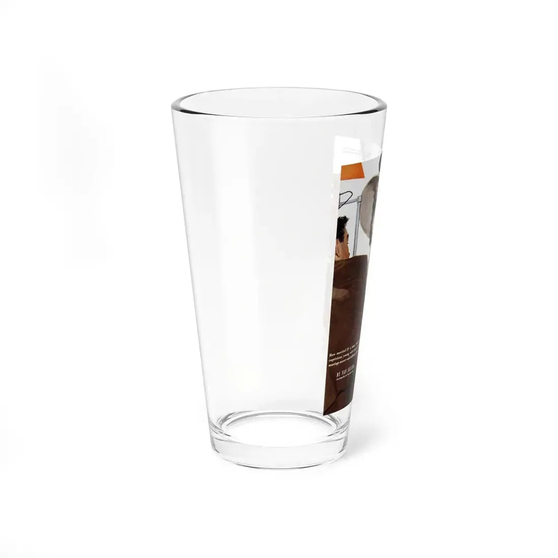 Not Necessarily Permanent, Redbook, November 1950 (Magazine Illustration) Pint Glass 16oz - Go Mug Yourself