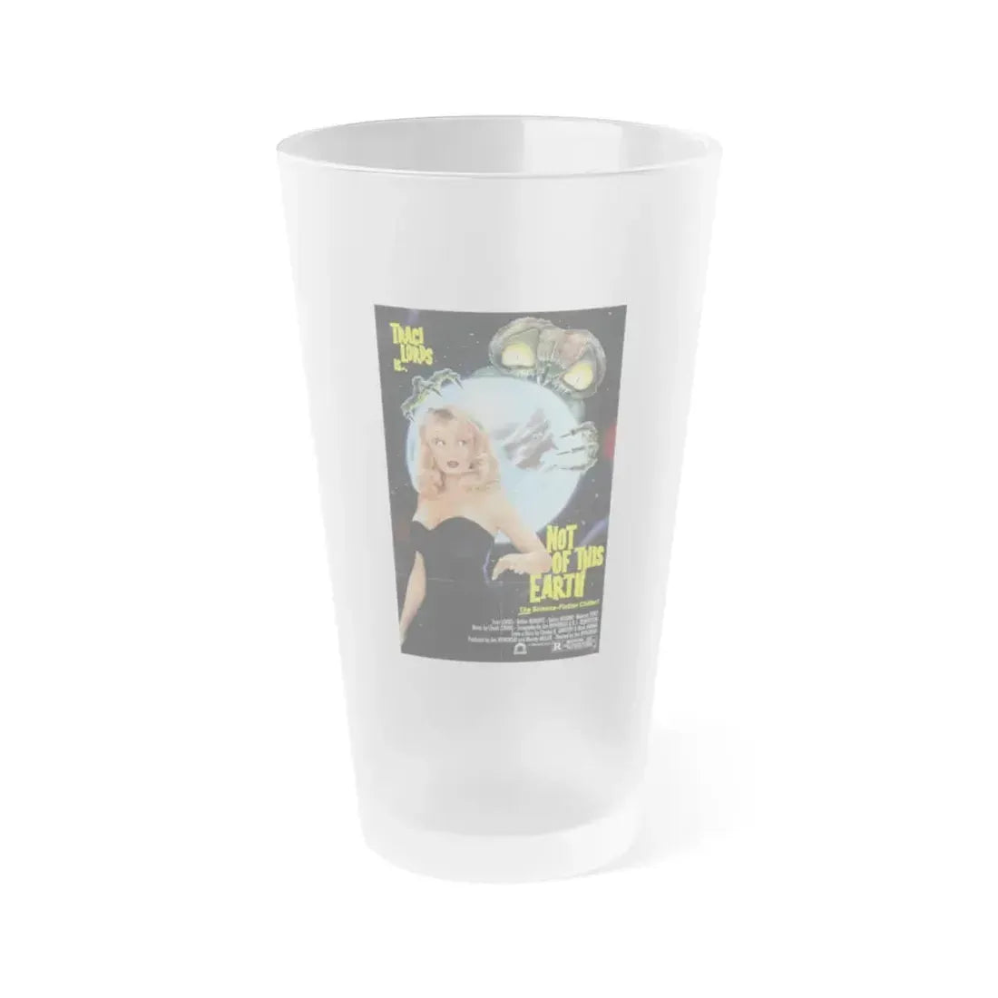 NOT OF THIS EARTH 1988 Movie Poster - Frosted Pint Glass 16oz 16oz Frosted - Go Mug Yourself