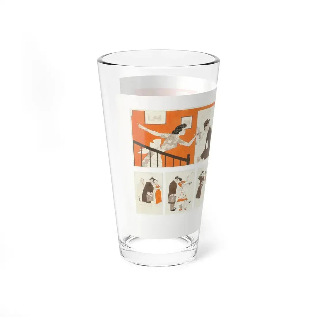 Not So Nice to Come Home To, Redbook illustrations, November 1949 (Magazine Illustration) Pint Glass 16oz - Go Mug Yourself