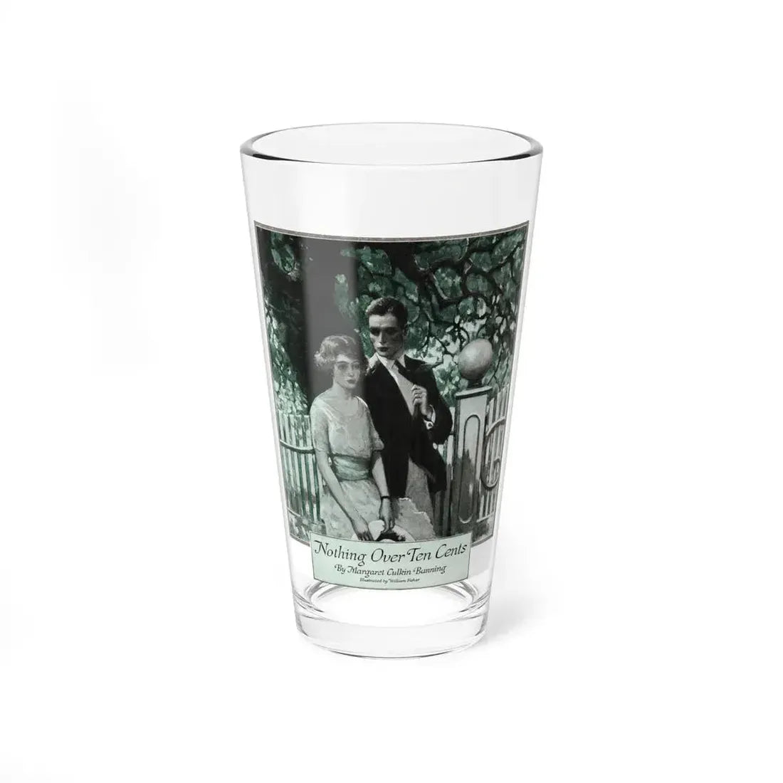Nothing Over Ten Cents, McCalls magazine, January 1923 (Magazine Illustration) Pint Glass 16oz 16oz - Go Mug Yourself