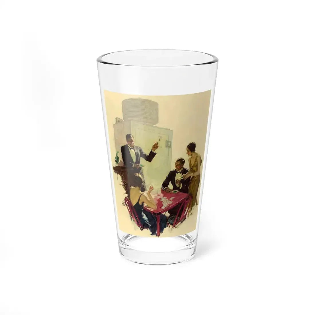 Now a 3, General Electric All-Steel Refrigerator ad illustration, 1930 (Magazine Illustration) Pint Glass 16oz 16oz - Go Mug Yourself