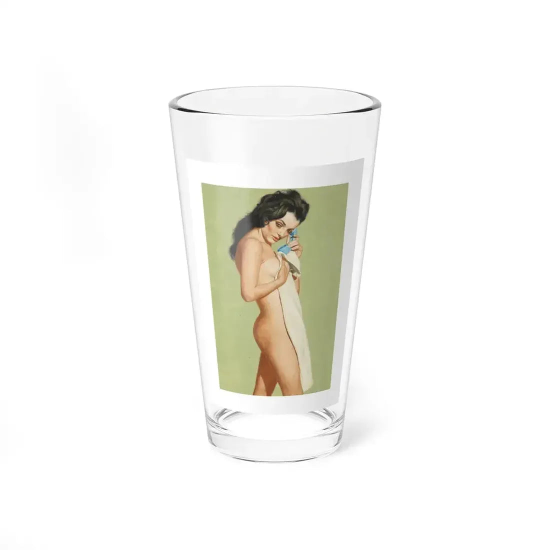 Nude with a Phone, Paperback Cover - Pint Glass 16oz 16oz - Go Mug Yourself