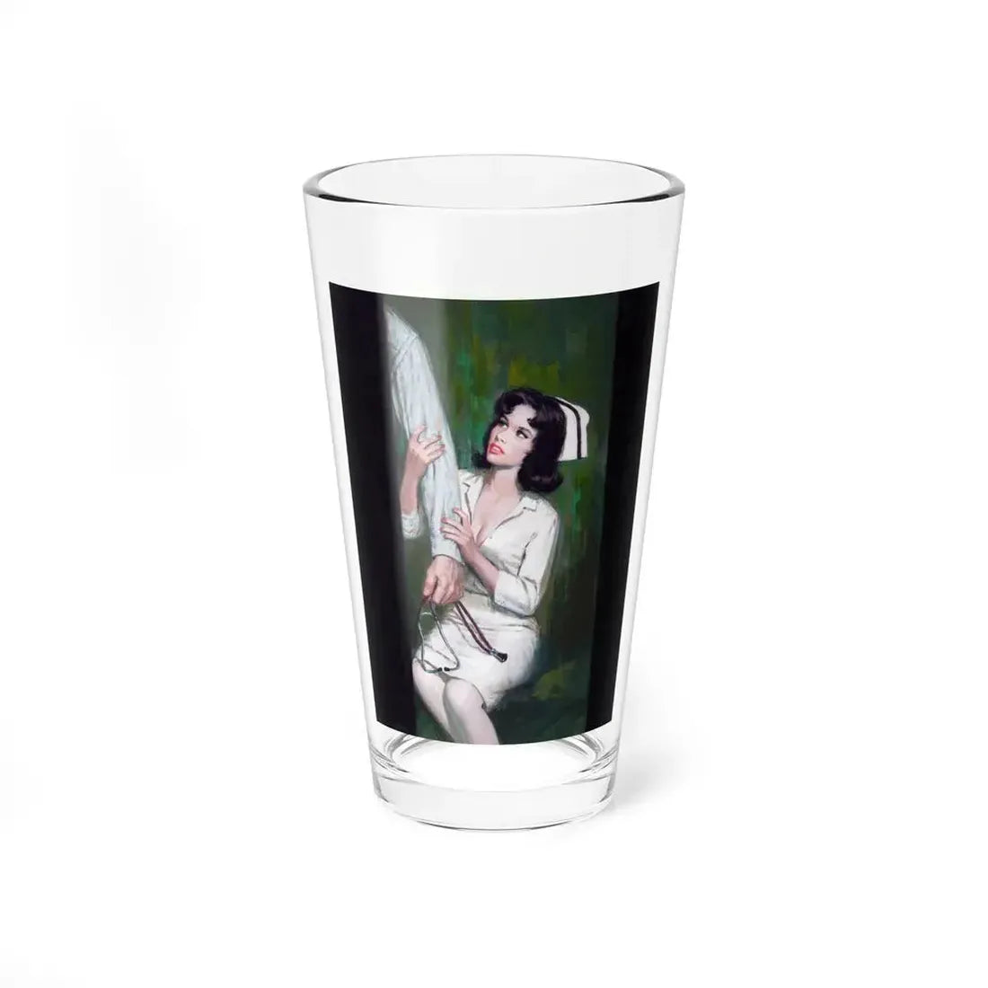 Nurse and Doctor, paperback cover - Pint Glass 16oz 16oz - Go Mug Yourself