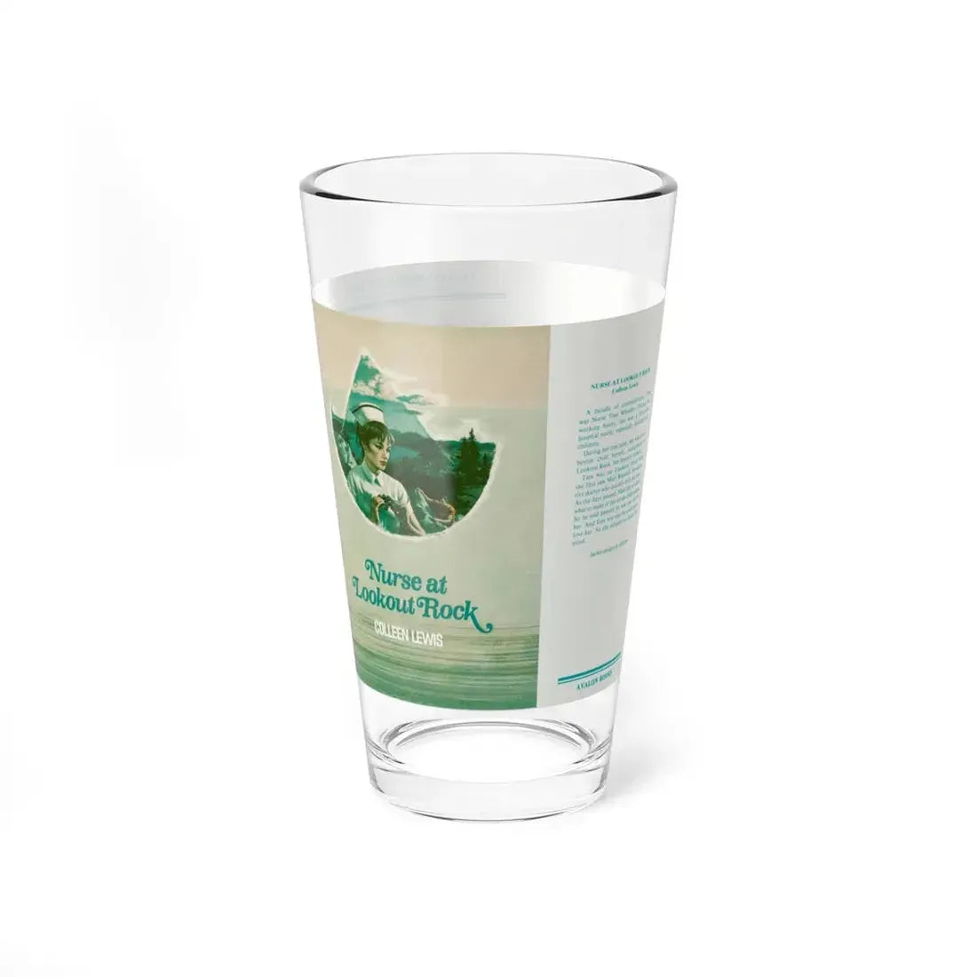 Nurse at Lookout Rock by Colleen Lewis, Dustjacket (Avalon Books, 1981) - Pint Glass 16oz - Go Mug Yourself
