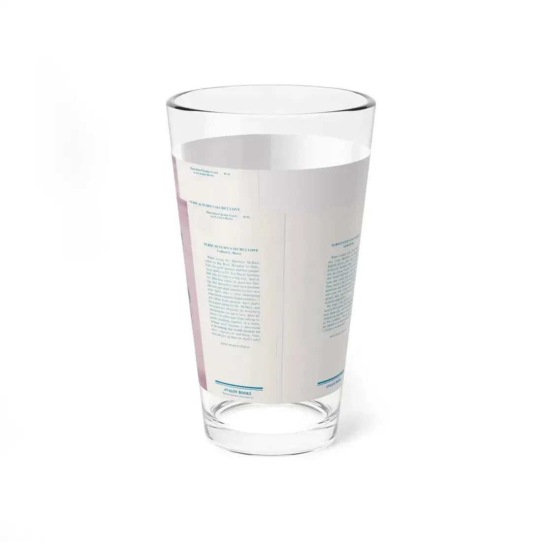 Nurse Autumn's Secret Love by Colleen L. Reece, Dustjacket (Avalon, 1979) - Pint Glass 16oz 16oz - Go Mug Yourself