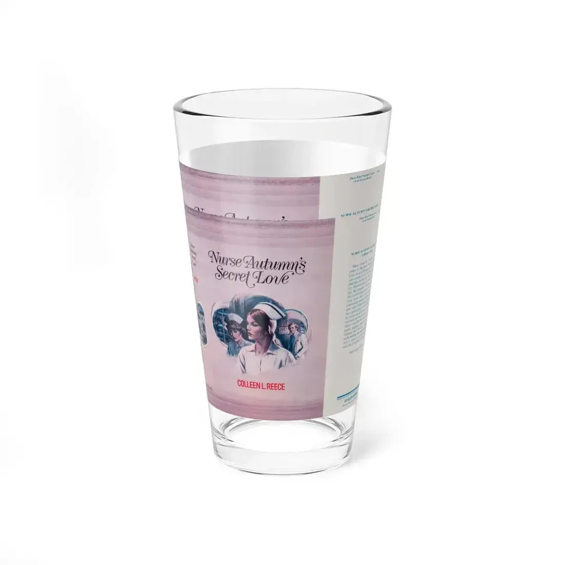 Nurse Autumn's Secret Love by Colleen L. Reece, Dustjacket (Avalon, 1979) - Pint Glass 16oz - Go Mug Yourself