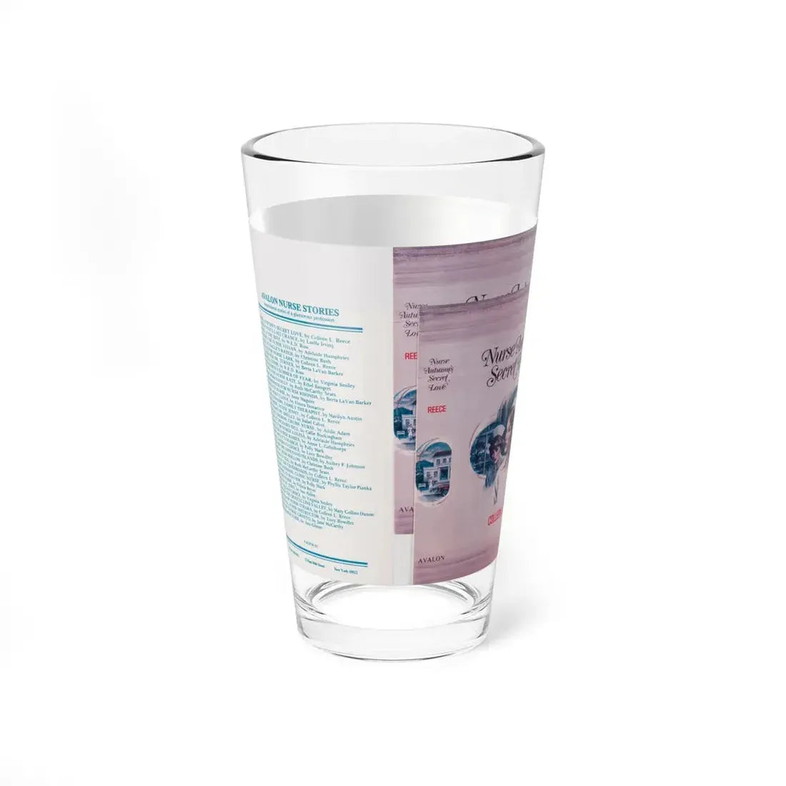 Nurse Autumn's Secret Love by Colleen L. Reece, Dustjacket (Avalon, 1979) - Pint Glass 16oz - Go Mug Yourself