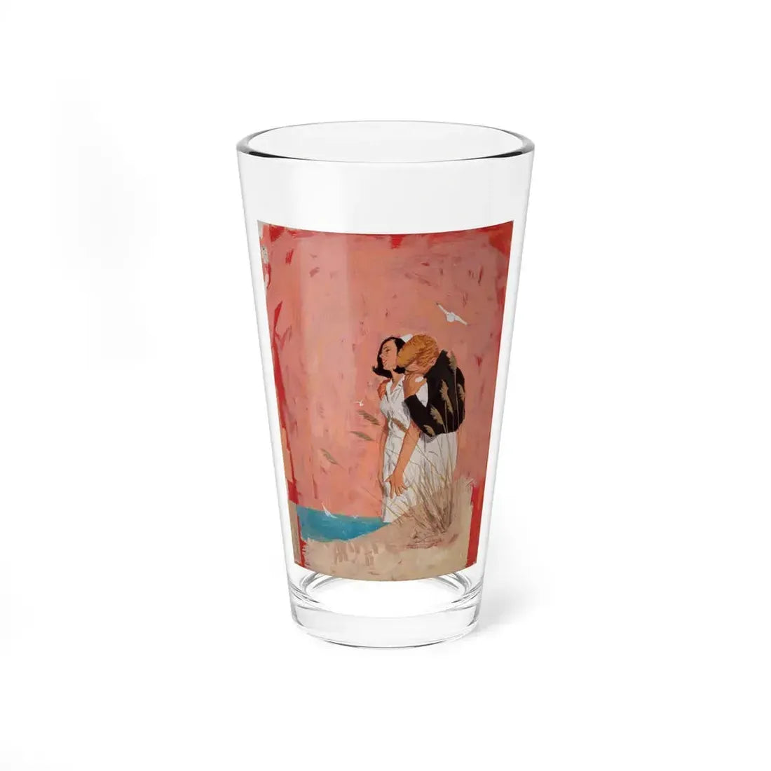 Nurse on the Beach, paperback cover - Pint Glass 16oz 16oz - Go Mug Yourself