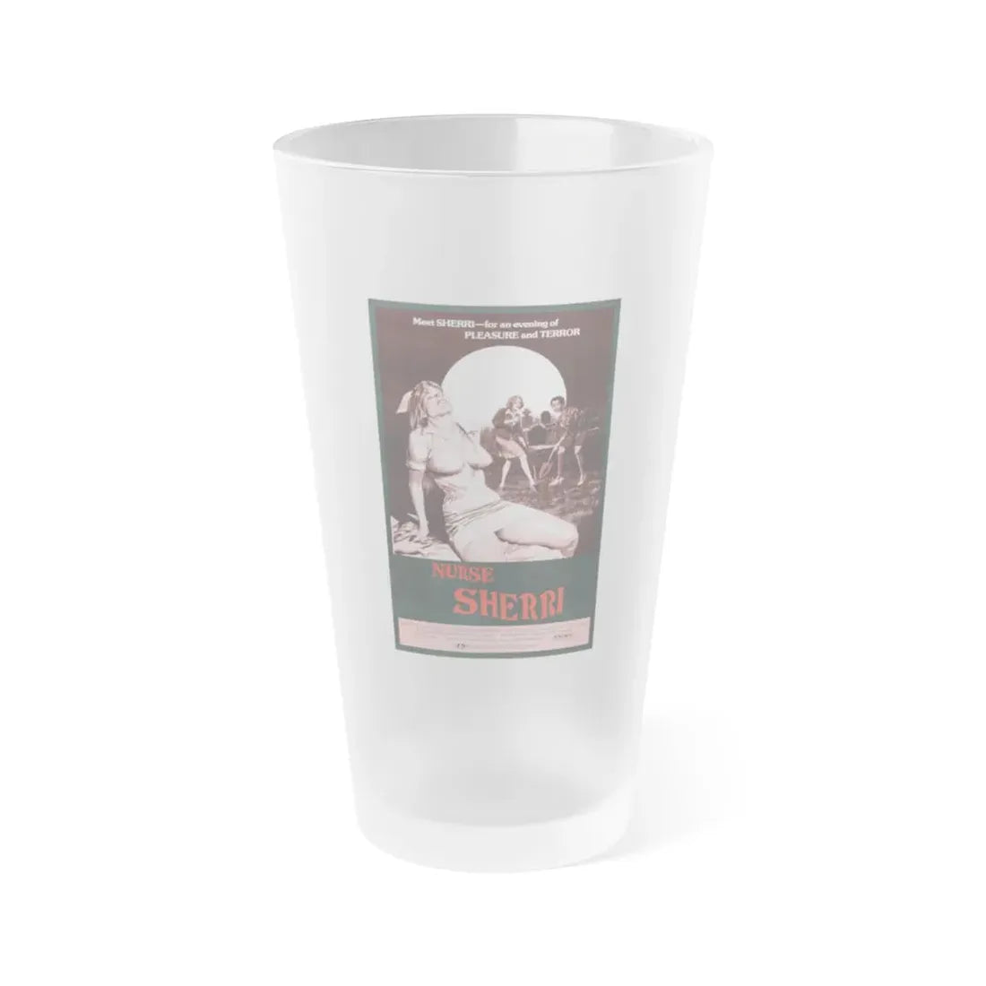 NURSE SHERRI 1977 Movie Poster - Frosted Pint Glass 16oz 16oz Frosted - Go Mug Yourself