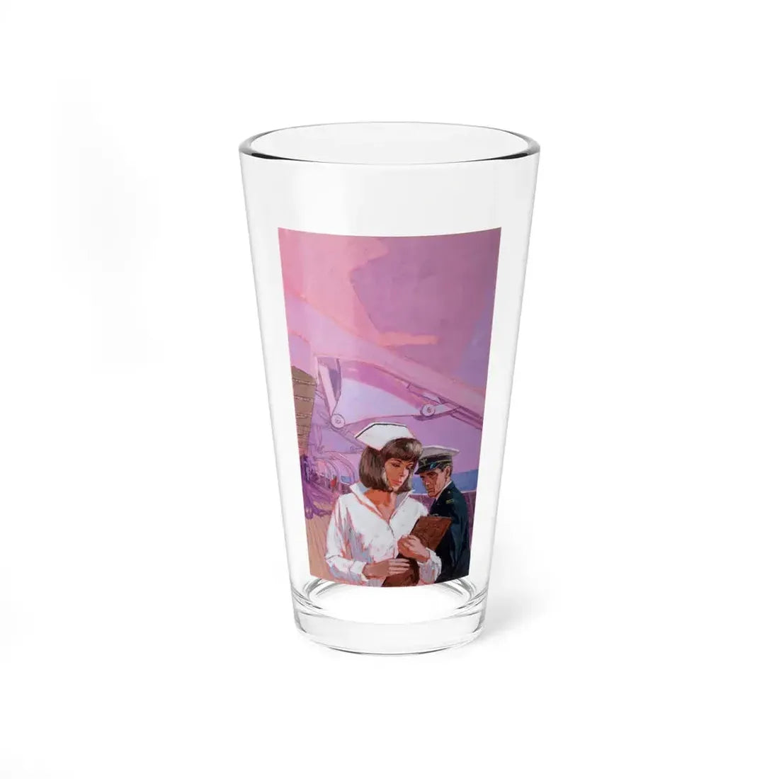 Nurse Stacey Come Aboard, paperback cover - Pint Glass 16oz 16oz - Go Mug Yourself