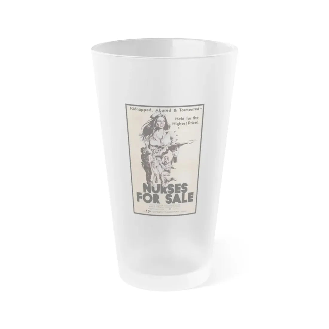 NURSES FOR SALE 1971 Movie Poster - Frosted Pint Glass 16oz 16oz Frosted - Go Mug Yourself