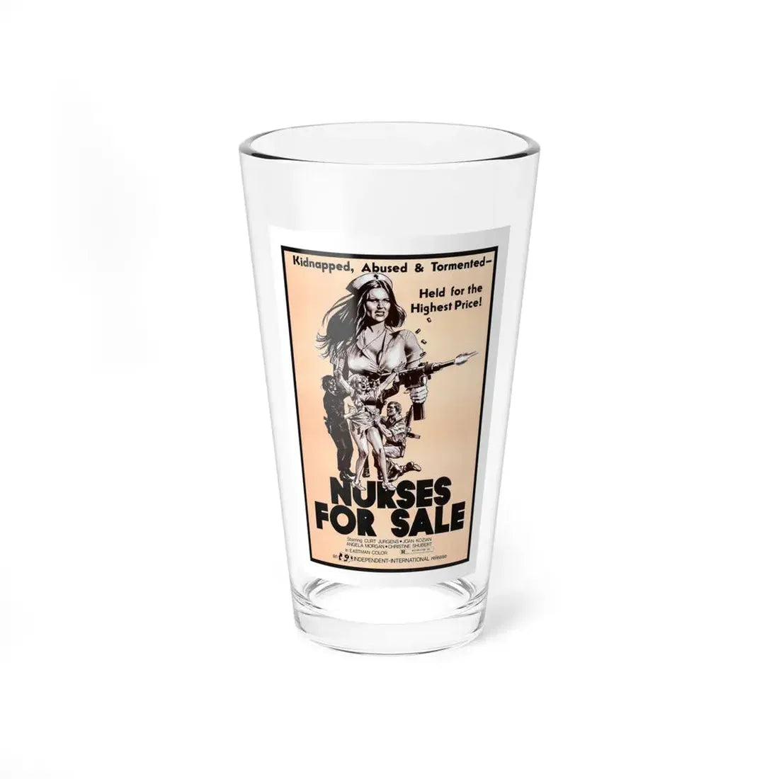 NURSES FOR SALE 1971 Movie Poster - Pint Glass 16oz 16oz - Go Mug Yourself