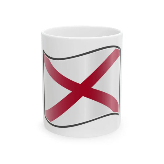 Nuvola Alabama flag (United States) White Coffee Mug 11oz - Go Mug Yourself