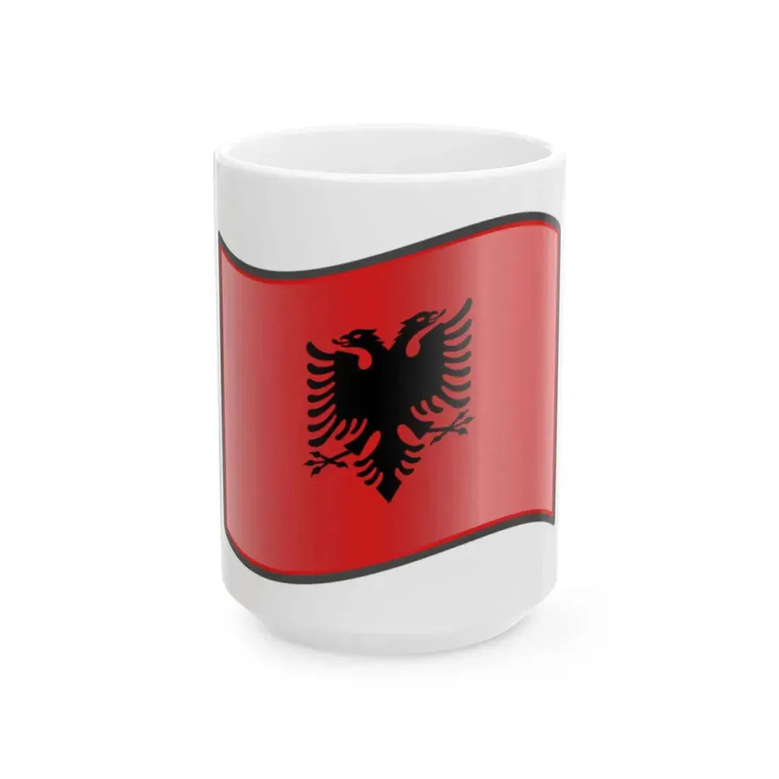 Nuvola Albanian flag (Albania) White Coffee Mug 15oz - Go Mug Yourself