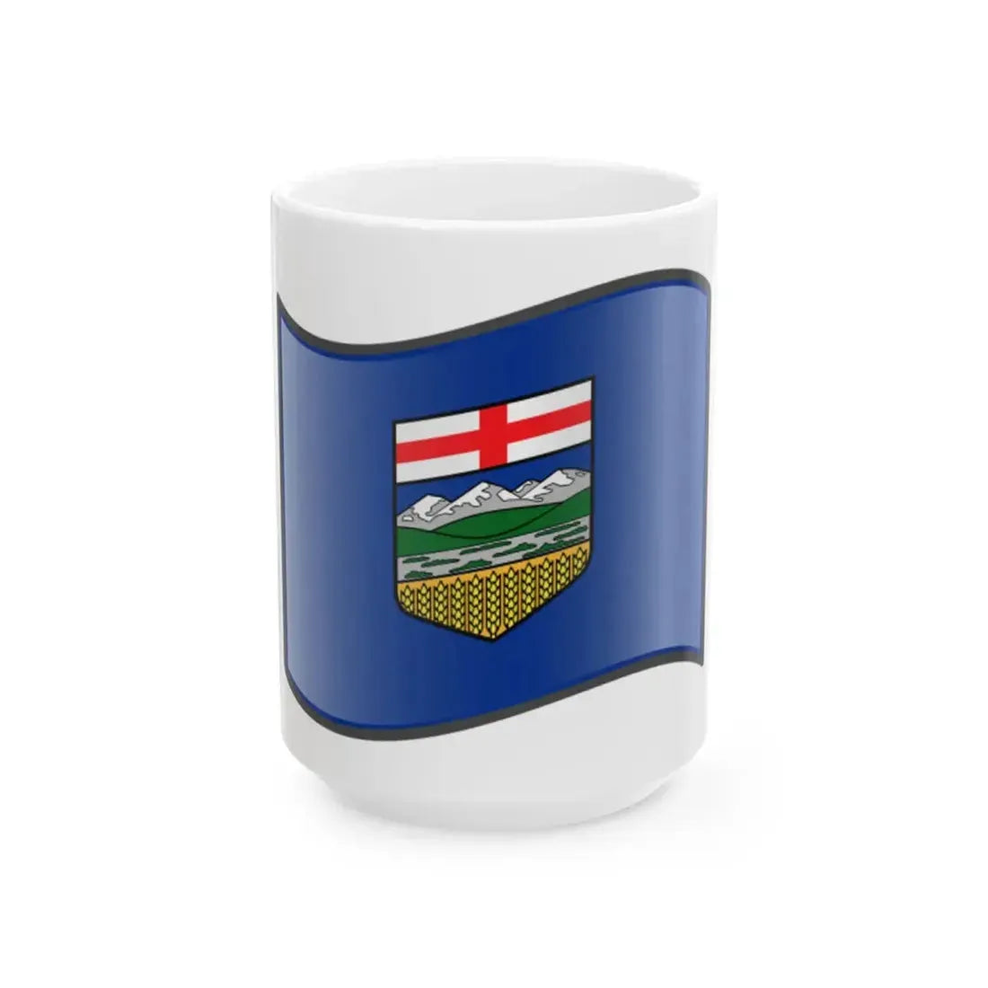 Nuvola Alberta flag (Canada) White Coffee Mug 15oz - Go Mug Yourself