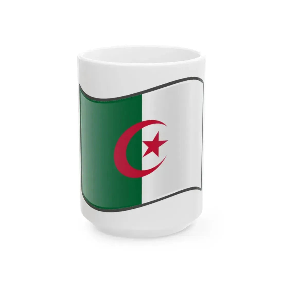 Nuvola Algerian flag (Algeria) White Coffee Mug 15oz - Go Mug Yourself