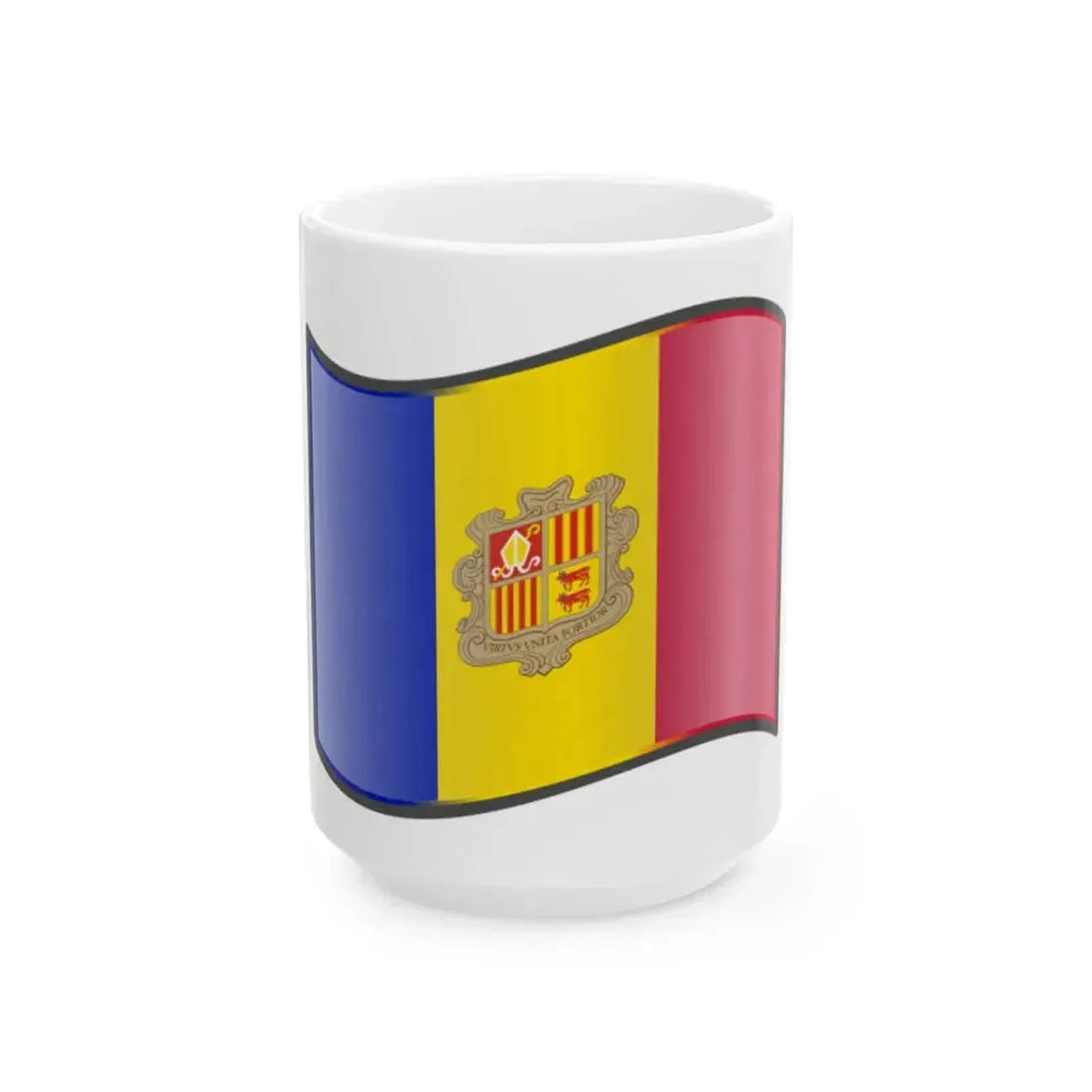 Nuvola Andorran flag (Andorra) White Coffee Mug 15oz - Go Mug Yourself