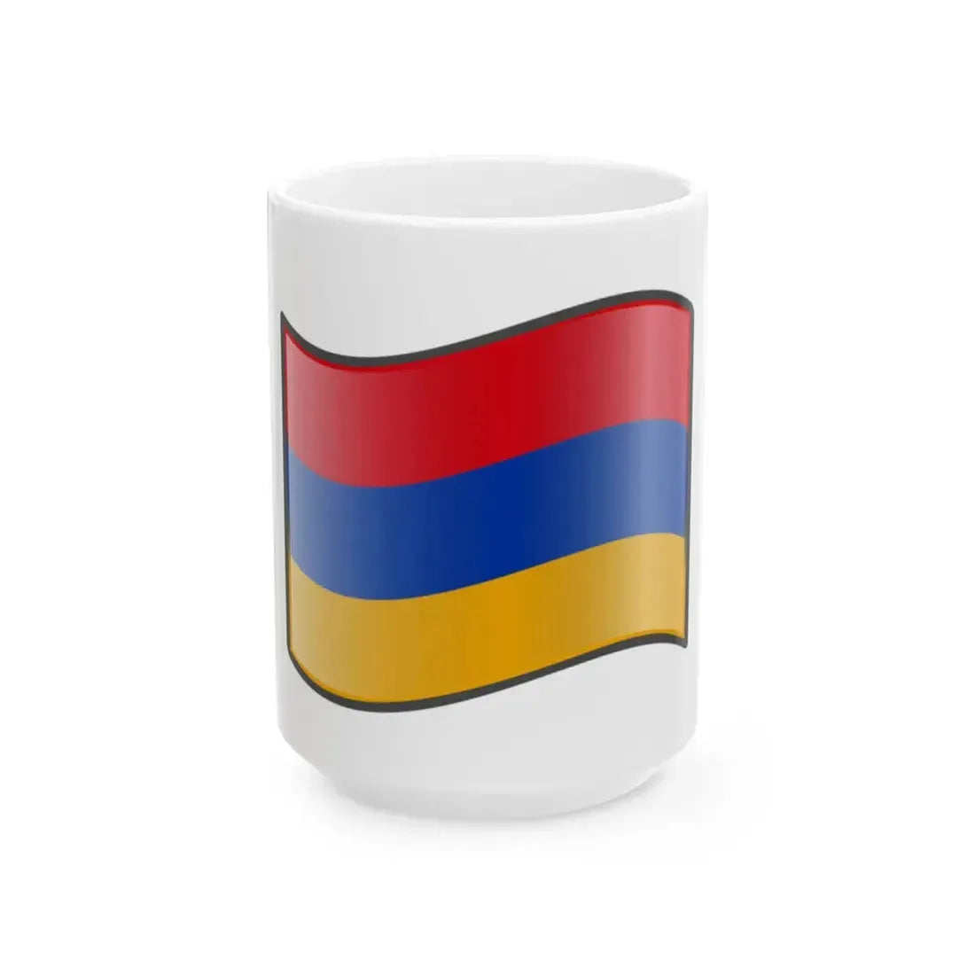Nuvola Armenian flag (Armenia) White Coffee Mug 15oz - Go Mug Yourself